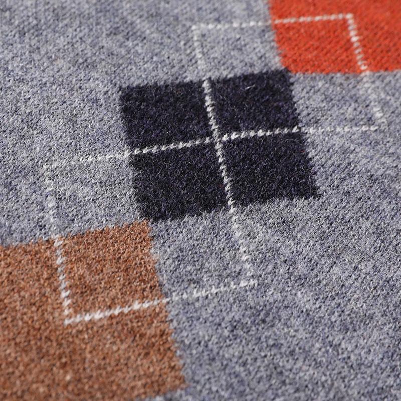 Hengyuanxiang Men's 100% Pure Wool V-Neck Sweater Vest