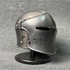 Barbuta Helmet with Stand 18g Mild Steel Medieval Knight Armor LARP Cosplay Costume Barbuta Visored Warrior Helmet