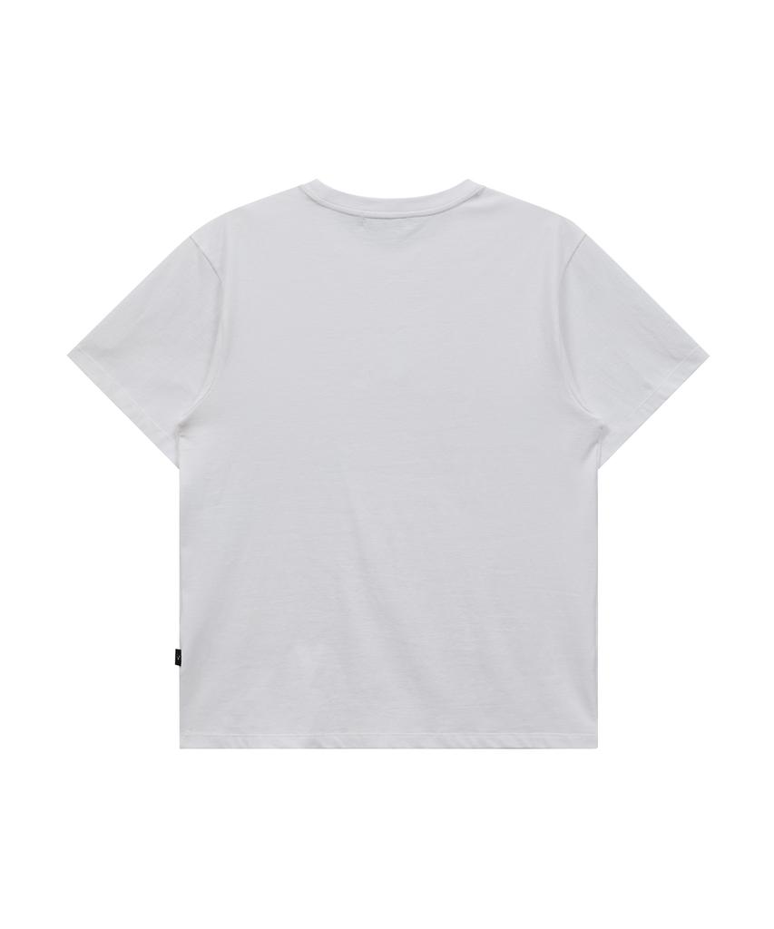 WAIKEI Maltese Crew Line Graphic Short Sleeve T-Shirt White & Red