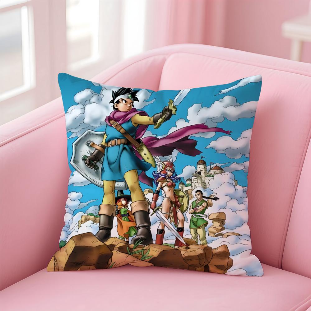 Cute Japanese Game DDragon Quest Slime Cushion Cover Pillow Case Soft Skin Friendly Fabric Concealed Zipper