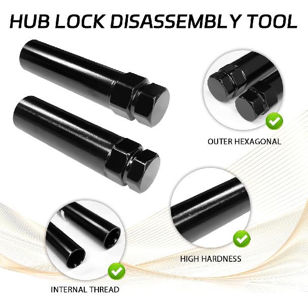 Large 6 Spline Lug Nut Socket Spline Lug Nut Key, Wheel Lock Key Fuel Rim Nuts Lock Removal For 6Spline Wheel Nuts And 21Mm 13/16 Inch & 22Mm 7/8