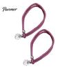 Tool-free Curtain Clips 2Pcs Tiebacks Rope with Crystal Decor, Decorative Tie No Drill Buckle Back, Holdbacks Ropes for Home Office Living Room