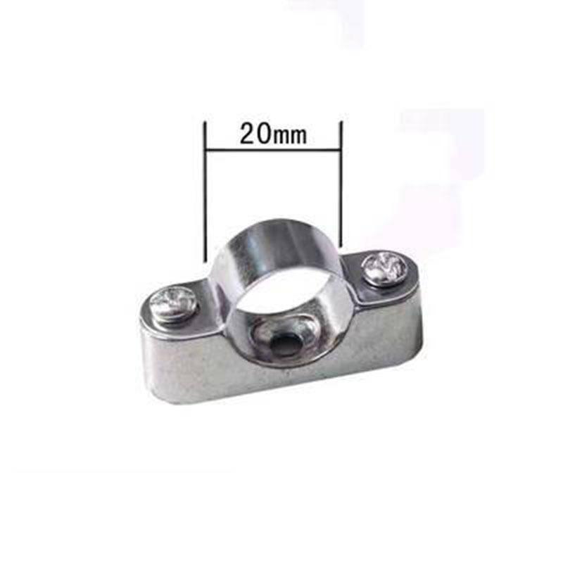2PCS 16/20/25/32/38/50mm Diameter Single Hole Pipe Clamp Wall Mounted Aluminum Tube Saddle Buckle Fastener Kit With Screws