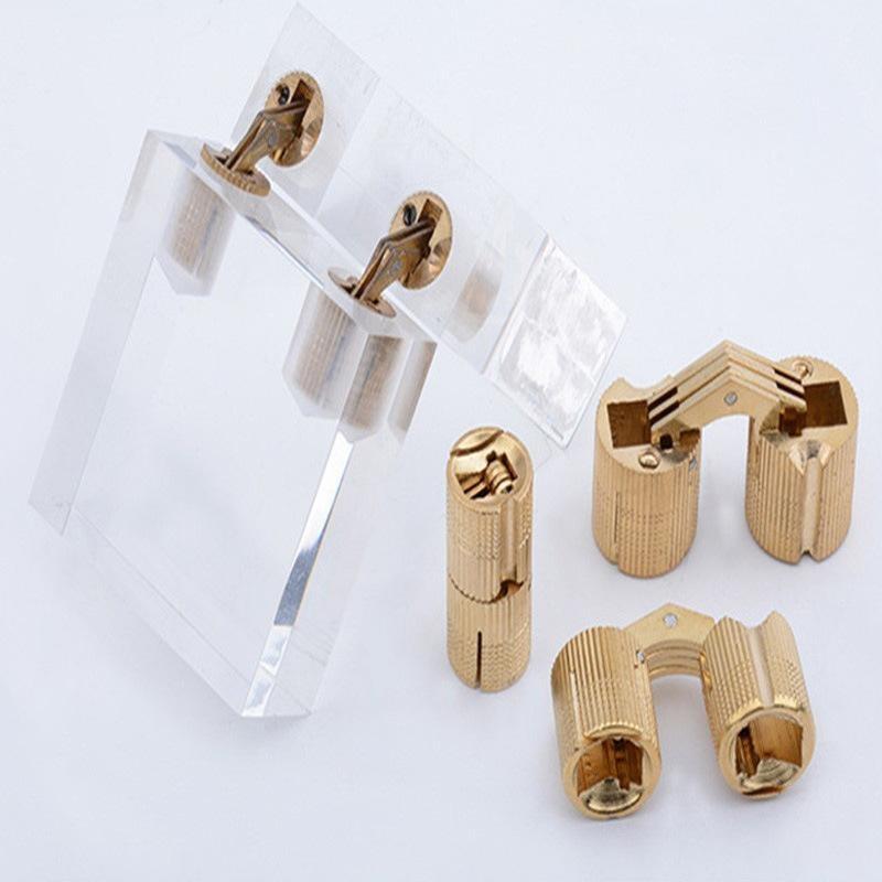 8 10 12 14 16 mm Koperen Scharnieren Cilindrisch Verborgen Onzichtbaar Messing Scharnieren Voor Meubels Kast Hardware