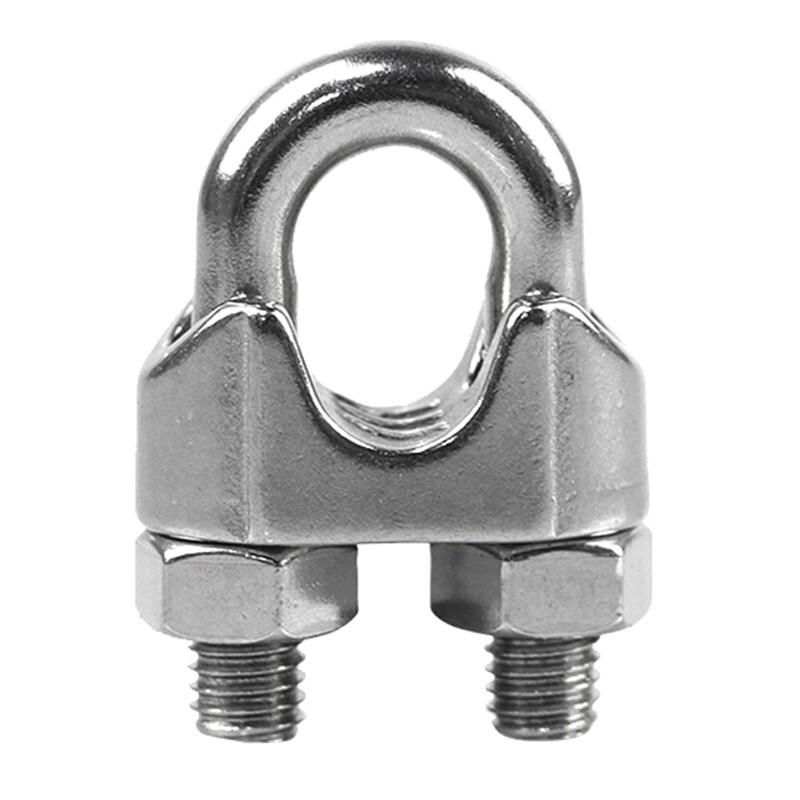 AIKEBAO M6 Stainless Steel Wire Rope Clamp (10-Pack) M6