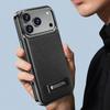 Plating Magnetic Leather Case For iPhone 17 Pro Max Funda iPhone 16 Pro Max 15 14 13 Luxury Folding Bracket Shockproof Phone Holder Cover