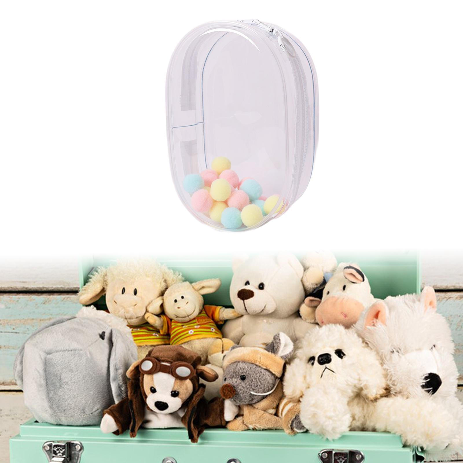 

Прозрачная сумка для демонстрации фигурок, подвесной органайзер для кукол, портативный прозрачный крошечный мешочек для White