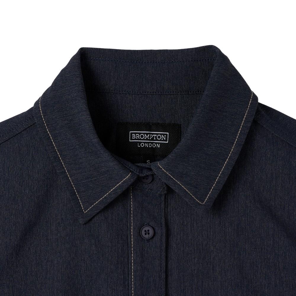 BROMPTON LONDON W Denim-Like Half Sleeve Shirt - Navy (P252Wsh180)