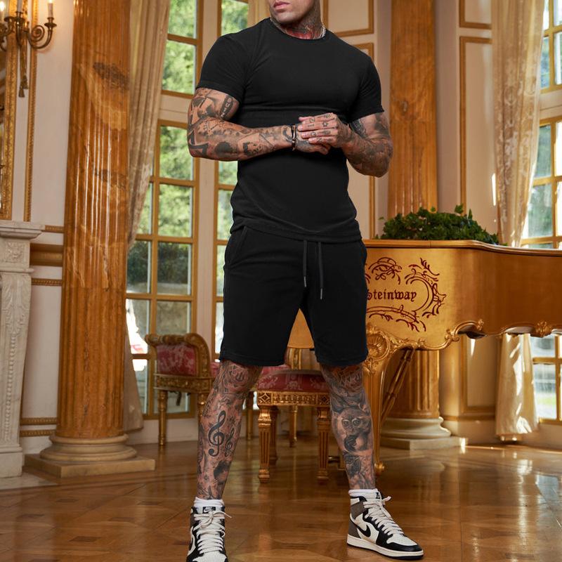 Men's Linen Blend Short Sleeve and Shorts Set