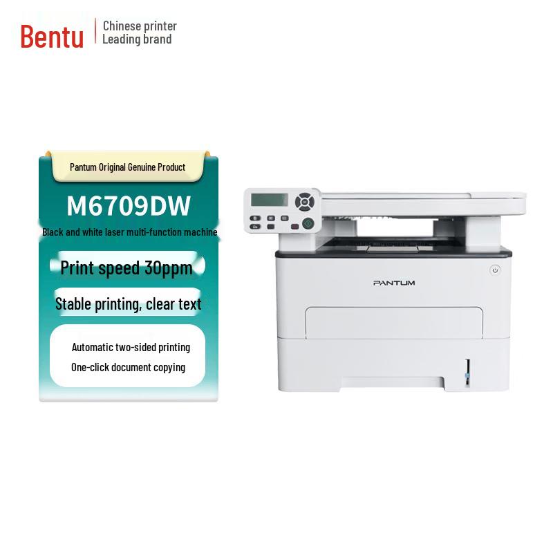Pantum M6709DW Black & White Laser Multifunction Printer CN plug (adapter included)