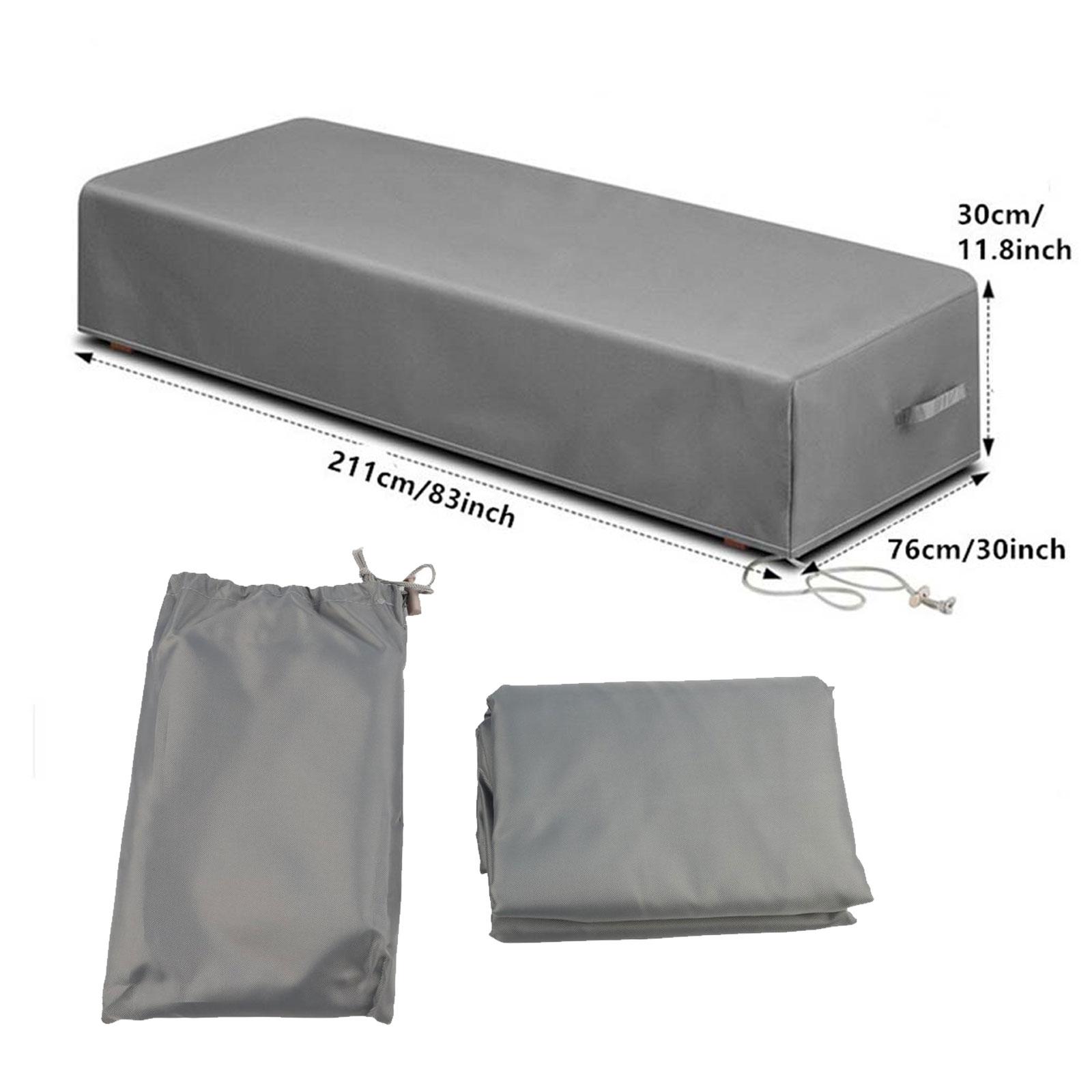 

Rainproof Cover Outdoor Recliner Cover Weather Resistant Easy To Maintain Easy To Use 420D Oxford Cloth Cover Sunproof Cover серый