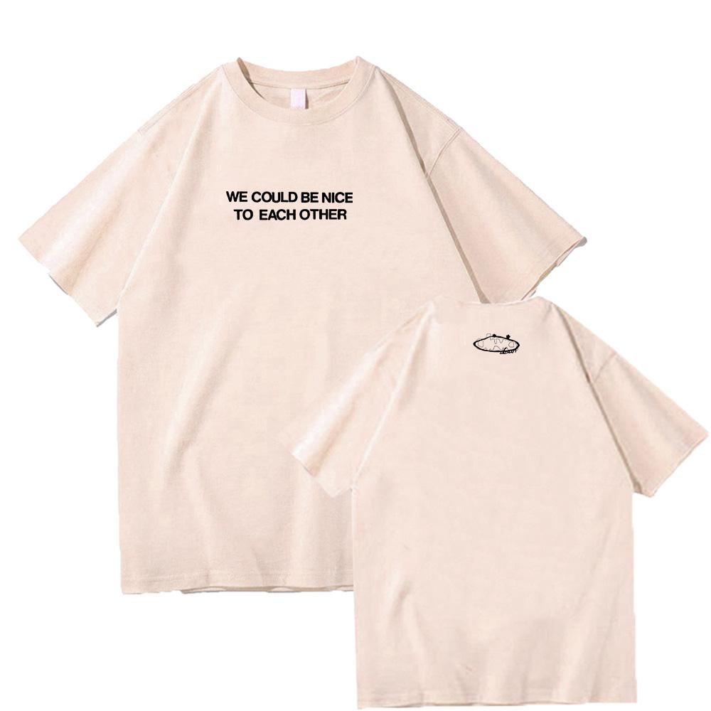 Olivia Dean Nice To Each Other Tee Graphic Tshirts Short Sleeve Cotton Female T Shirt Print Clothing Women Men Round Neck Tees