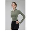 New Quick-drying Zipper Short Yoga Wear Jacket, Women's Sports Top, Gym Long-sleeved, High-end Running Style For Autumn And Winter