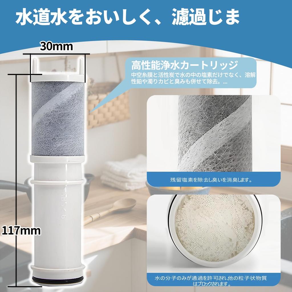 Replacement Filter Cartridges for Water Compatible with Cartridge Mixer SEPZS2103PC of Purifiers, Taps, High-Performance, (Set 3)