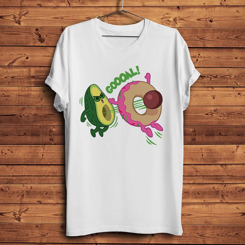 

Cute Avocado Shelling Fight Banana Doughnut Donut Funny TshirtWhite Casual Short Sleeve T ShirtUnisex Kawaii Streetwear Tee 4XL