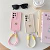 Wrist Strap Silicone Soft Phone Case for Samsung Galaxy S26 S25 Ultra S23 S22 Plus S24 S21 FE A56 A55 A36 A35 A26 A16 A15 5G