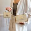 Straw Woven Chain Bag for Women In Spring and Summer New Pastoral Style Retro Square Bag Trendy Lock Buckle Braided Bag