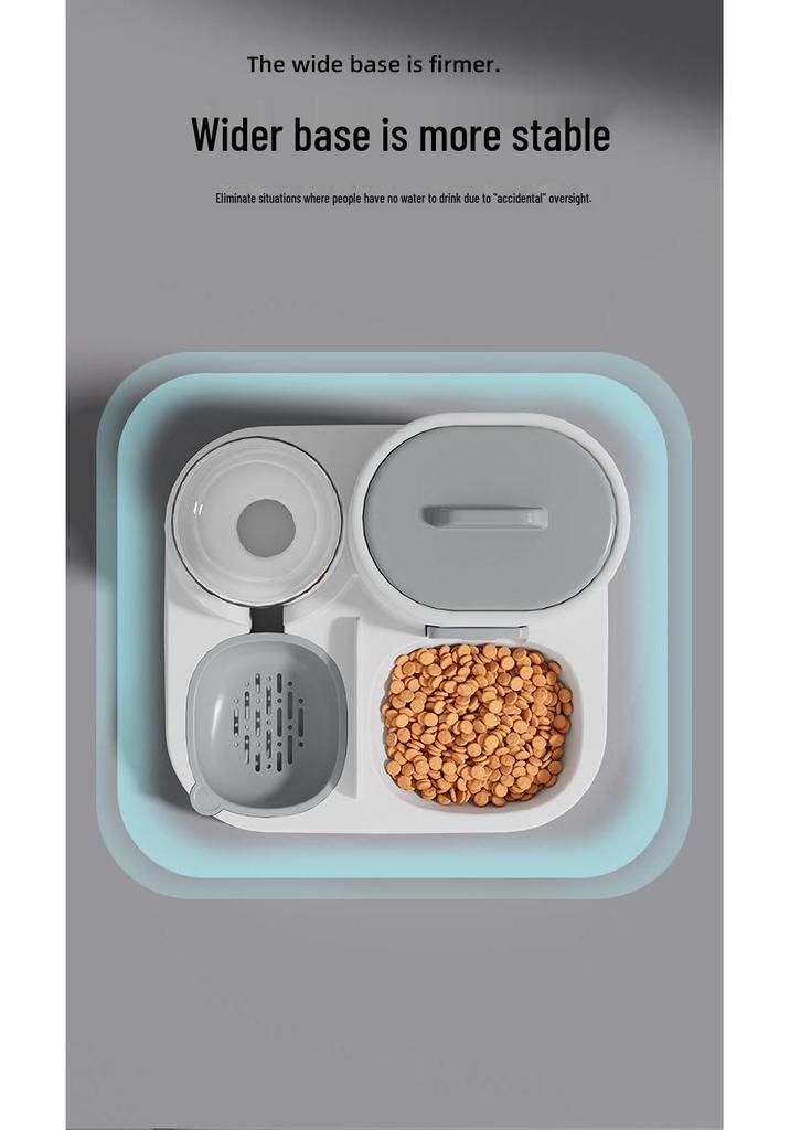 Automatic Pet Water & Food Dispenser - Large Capacity, No Plug-in Needed