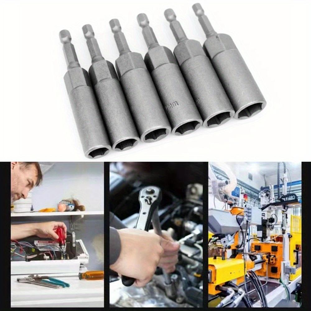 6PCS deepening sleeve wind batch sleeve head electric drill pneumatic electric screwdriver sleeve wrench hexagon nut sleeve