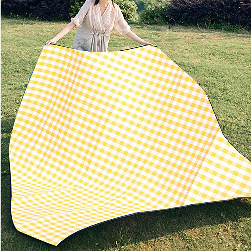 Camping Blanket Machine Washable Outdoor Activity Blanket Moisture-proof Foldable Large Area Plaid Picnic Mat Outdoor Activity Supplies