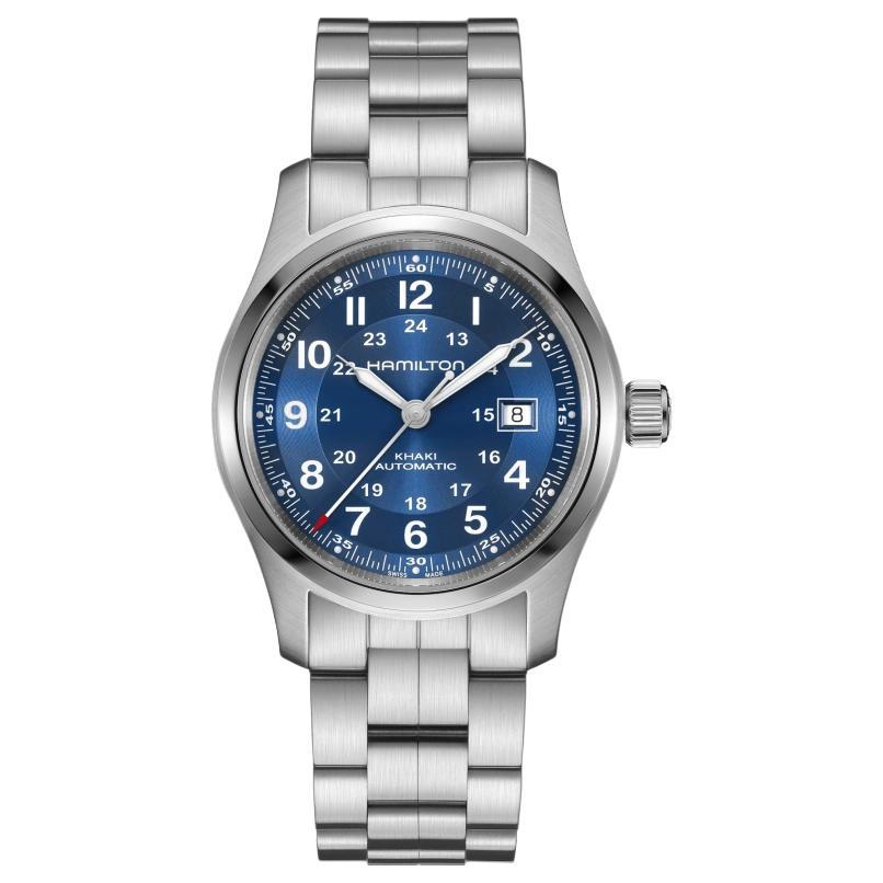 

Hamilton Khaki Field Series Automatic Mechanical Movement 100M Water Resistant Watch 42Mm Blue Dial Stainless Steel Bracelet Men watches H70605140 Blue Dial