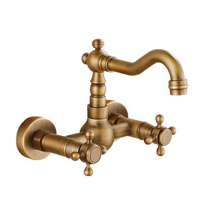 Antique Wall-Mounted Basin Mixer Faucet