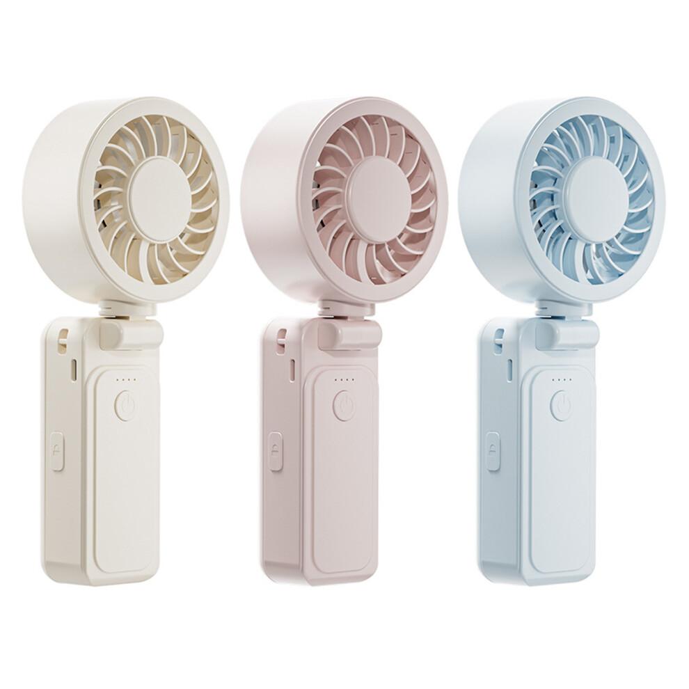 Light Weight Plastic Handheld Fan with Locking Clip-white