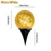 Solar Crackle Glass Jar LED String Lights IP65 Waterproof Warm White Color Fairy Lights Hanging Outdoor Garden Patio Lawn Decor