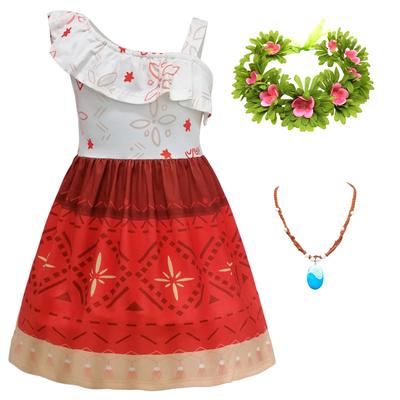 Princess Dress Kids Theater Costume Deluxe 3 Piece Girls Wonderland Moana Costume Girls Halloween Christmas Performance Costume [ChicFlow] Ocean's