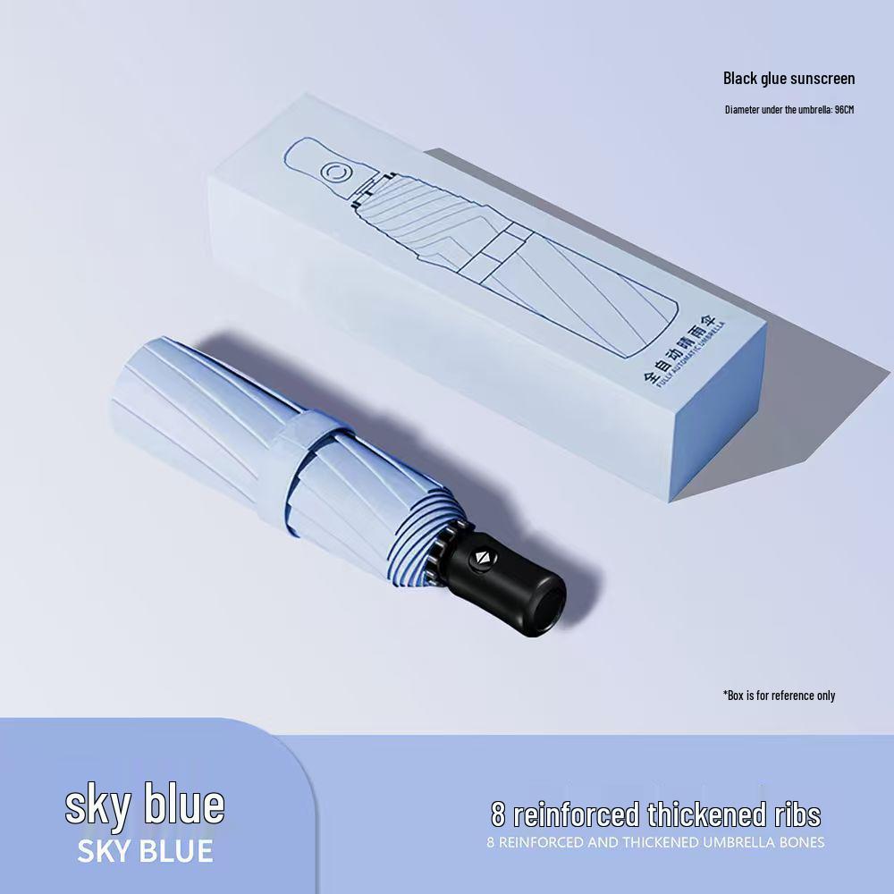 Automated 24-Bone Folding Umbrella, High-Grade Men's Dual-Use for Sun and Rain