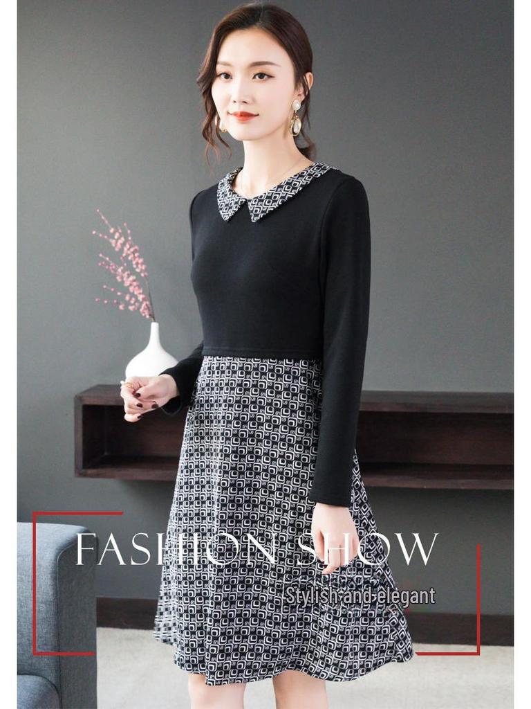 2023 Fall/Winter Slimming Waist Dress for Plus Size Women