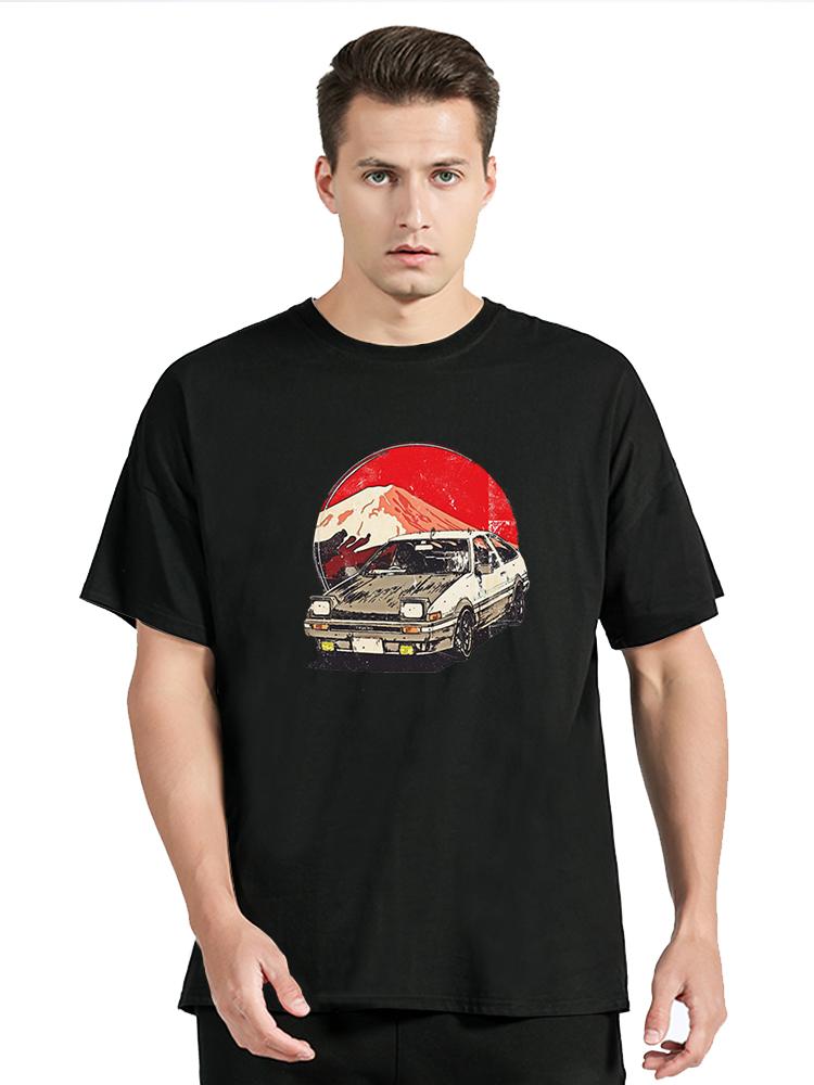 ZX Tee Drift Japanese Anime AE86 Initial D T-shirt JDM Car T Shirt Men Women Moletom Tops Graphic Clothing Oversized Tshirt