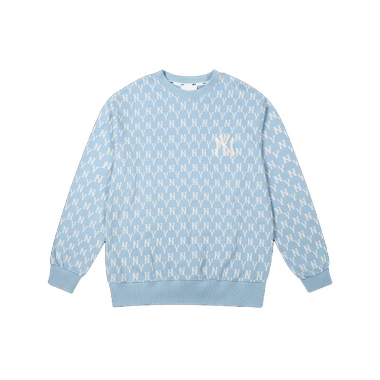 New MLB New York Yankees Sweatshirt Unisex Sky Blue 31MTM2041-50S