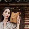 Mrs. Qiao Bag 2025 New Bucket Bag Women's Crossbody Autumn Winter High-end Handbag Tote Bag Genuine Leather Women's Bag