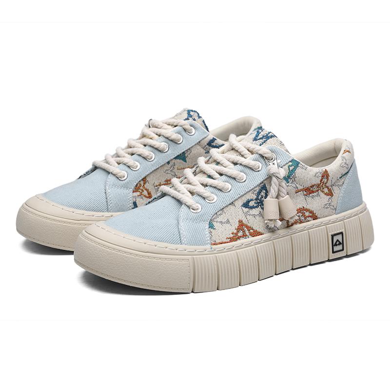 Low top canvas men's shoes 2025 new casual non-slip board shoes soft sole student sports linen breathable fashion shoes