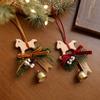 Rocking Horse Bell Ornament Compact Wooden Rocking Horse Ornament Door Wall Hanging Ornament Christmas Themed For Door Festive
