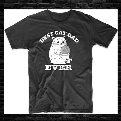 Best Cat Dad Ever Cat Face T-shirt Funny Cats Humor