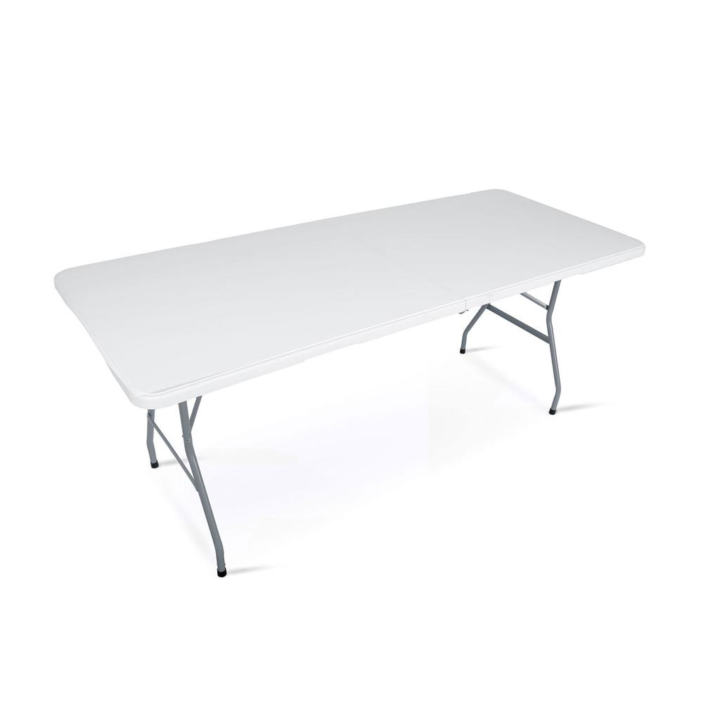 Catering Set Garden Folding Table + 2 Benches 180 Cm Plonos White