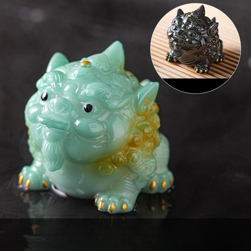 Colorchanging Tea Pet Ornament Boutique Can Raised Rotating Pixiu Tea Table Tea Tray Tea Ceremony Accessories Kung Fu Tea Tool