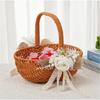 Handwoven Rattan Storage Basket Practical and Easy To Clean Basket for Organization Delicate Woven Container