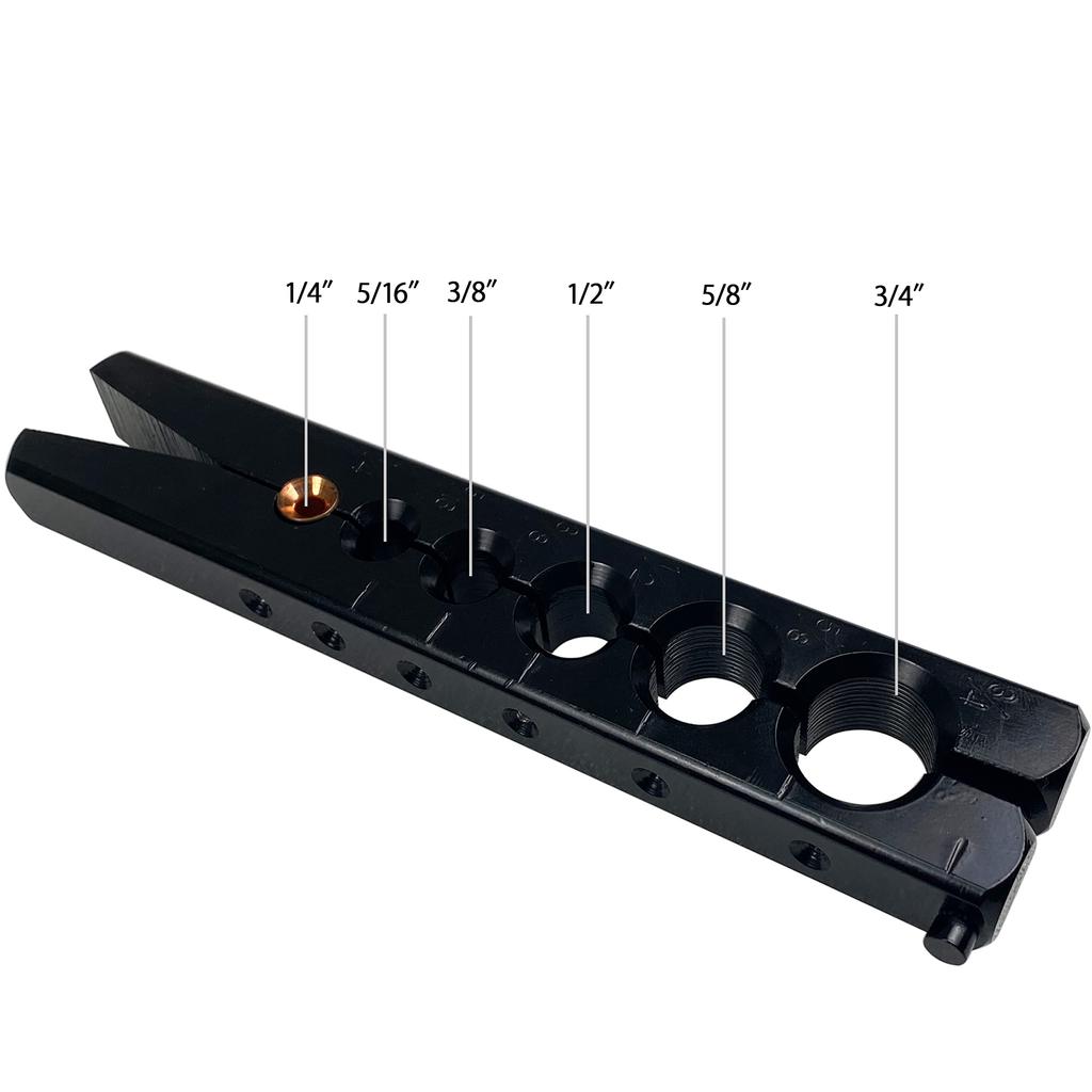 Flaring Tool Set Compatible with 6 Sizes Eccentric Type New Refrigerant Compatible HFS(R) 1/4" 5/16" 3/8" 1/2" 5/8" 3/4" 45°