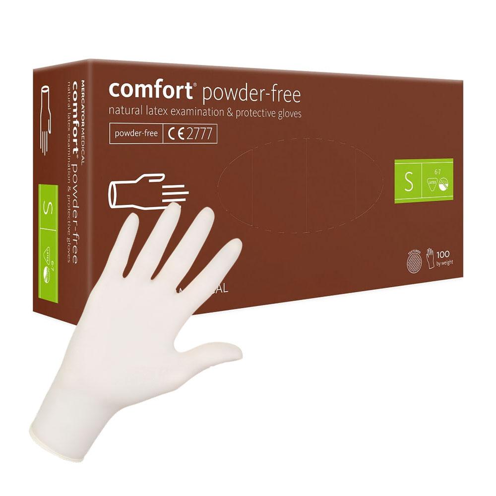 Mercator Latex Comfort Powder-Free Latex Gloves 100 Pcs