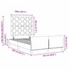 Bed Frame with Headboard Black 100 x 200 cm Fabric