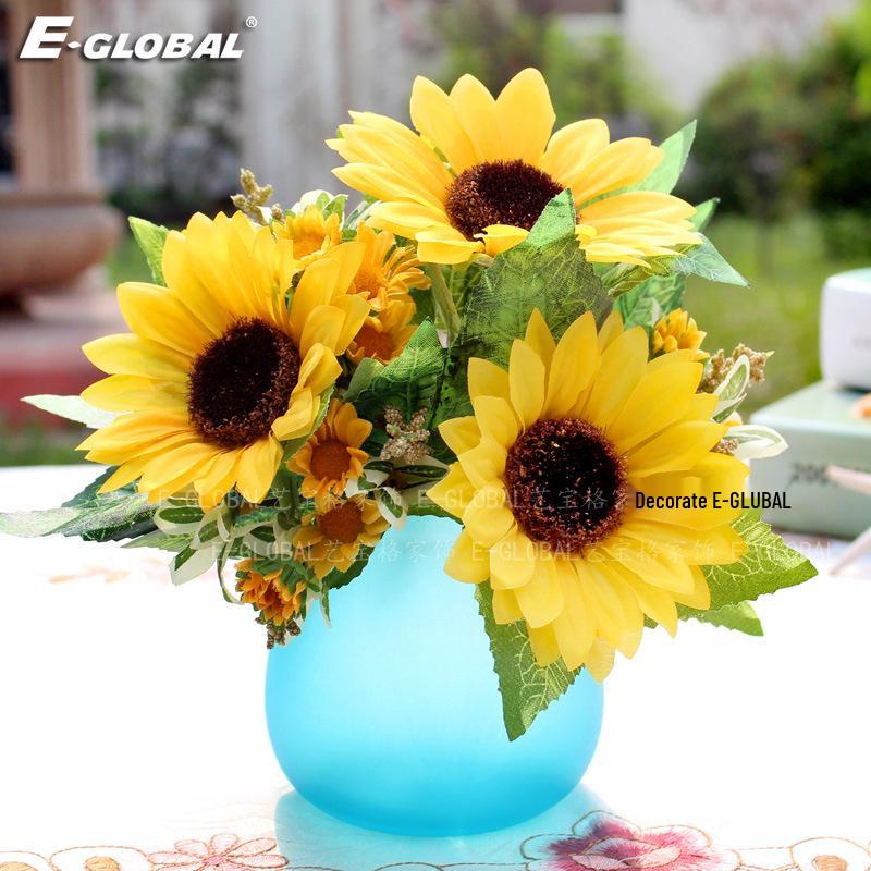 

Artificial Silk Flowers Decorative Bouquets Small Potted Plants Dining Table and Living Room Decor