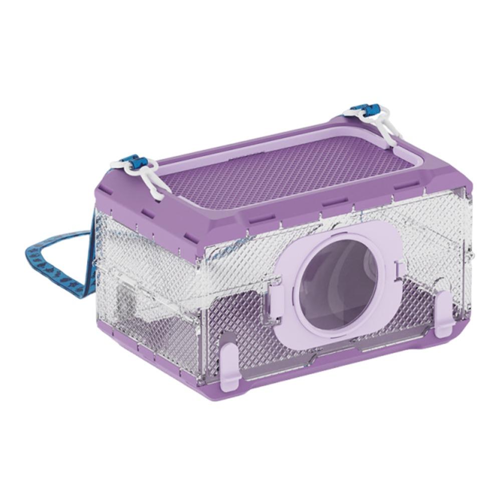 Transparent Hamster Cage Five Times Magnification Breathable Feeding Cage Foldable Ventilated Insect Observation Box