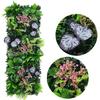DIY Artificial Plant Wall Panel 75x25cm Flower Simulation Maple Plant Sheet Durable Lifelike Fake Green Grass Mat Privacy Screen