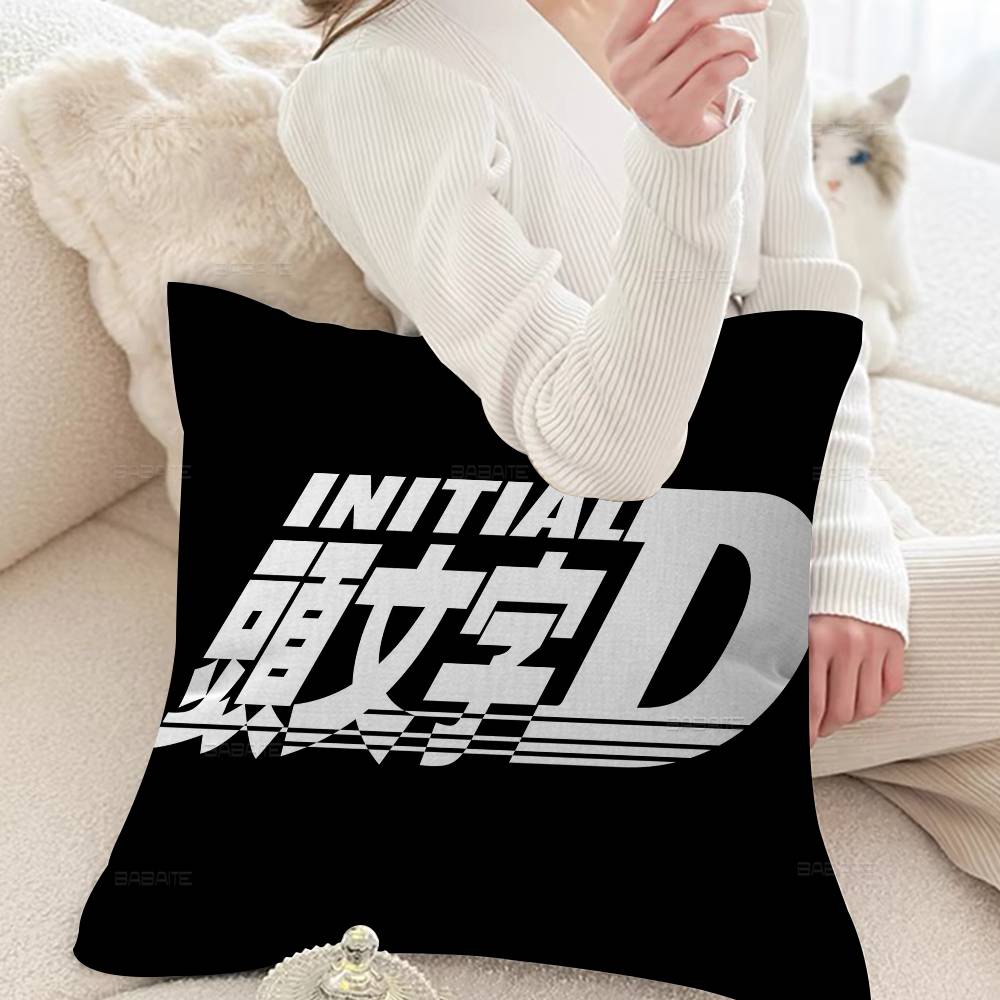 Initial D Fujiwara Tofu Shop Personalized Picture Text Home Decorative Pillows Household Gifts 45x45cm
