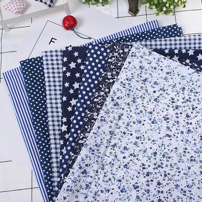 7Pcs Sewing Fabric Stylish Soft Plain Cloth Floral Cotton Cloth DIY Accessory for Handmade Cloth Bags Cloth Handkerchief Arts Crafts
