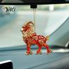 Acrylic Holiday Decor Goat Christmas Car Hanging Ornament, 2D Pendant with Tree Ornaments String, Cute Animal for Rearview Mirror, Party Gift