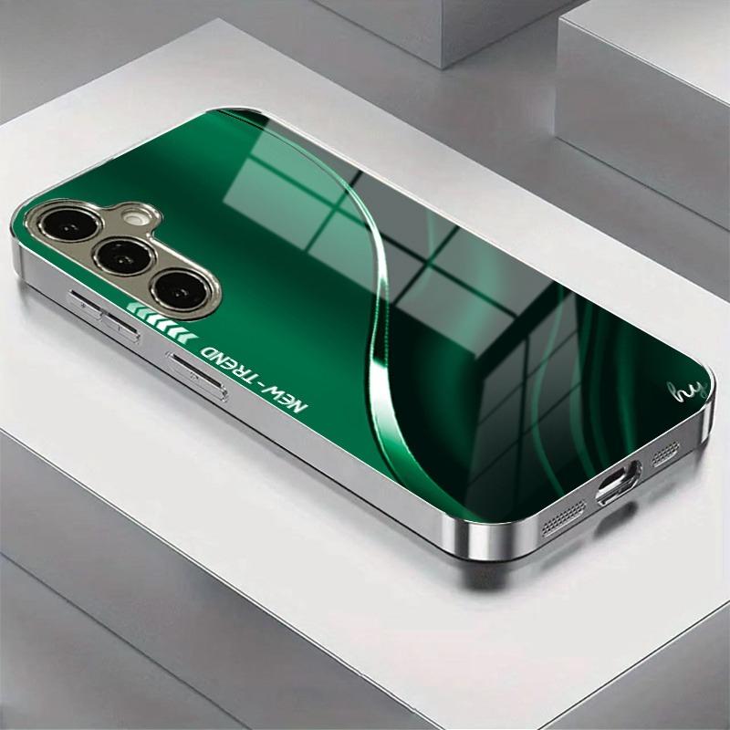 New Dark green texture Exquisite PhoneCase for Samsung Galaxy S26 S25 S24 S23 S22 S21 FE Ultra Plus  Men women Built-in glass